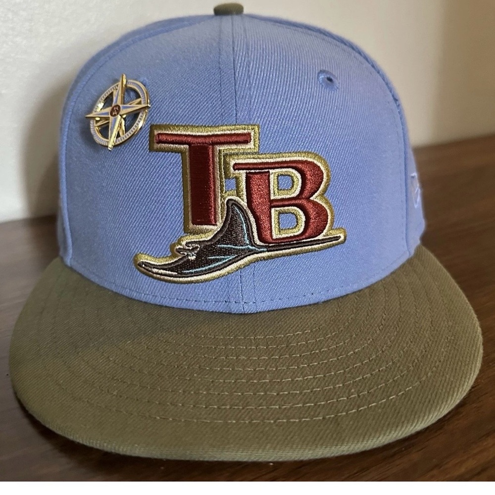 Tampa Bay Rays Hat Club Exclusive New Era MLB Baseball Cap Logo & Pin size 7 1/2